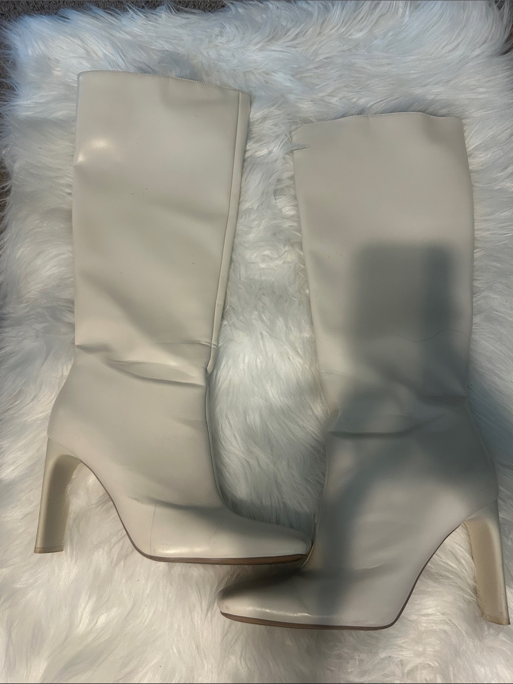 Zara white High-Heel Boots size 42